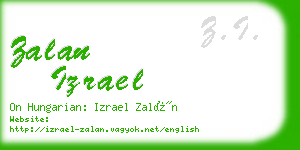 zalan izrael business card